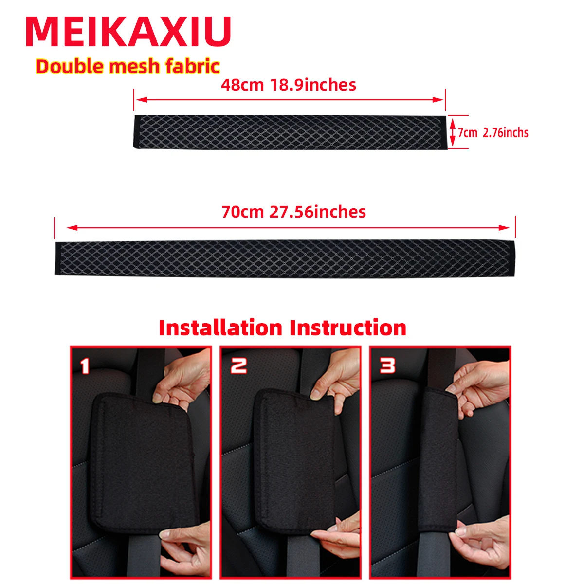 48cm (18.9 Inches) 70cm (27.56 Inches) Double-Layer Diamond-Shaped Breathable Fabric Car Shoulder Guard Cover