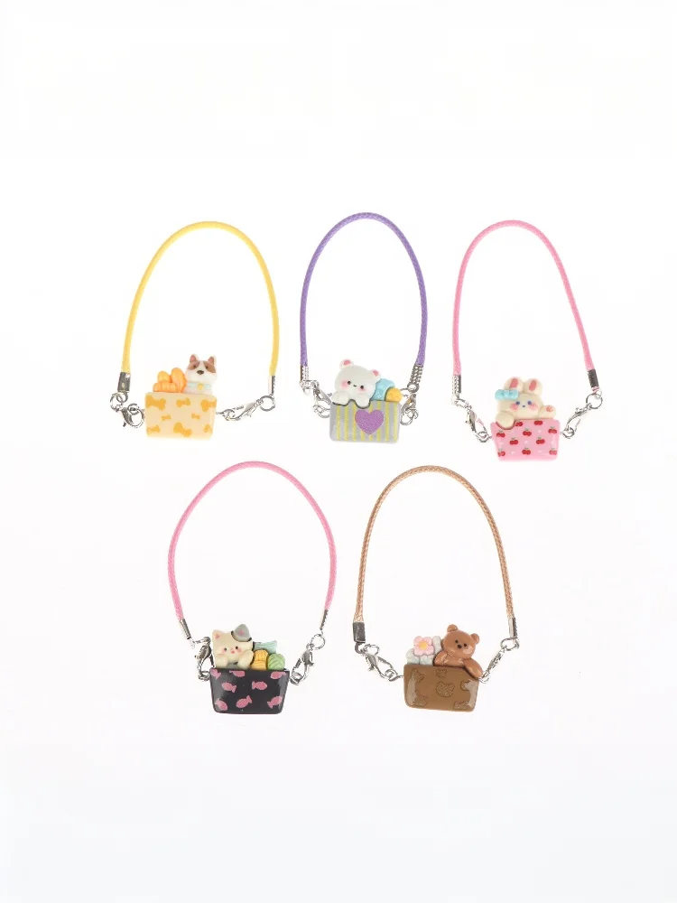 *5/10Pcs Mini Doll Pet Carrying Bag Dolls Neck Accessories Dollhouse Pendant Decoration DIY Dolls Dress Up Toys For Kids Gift·