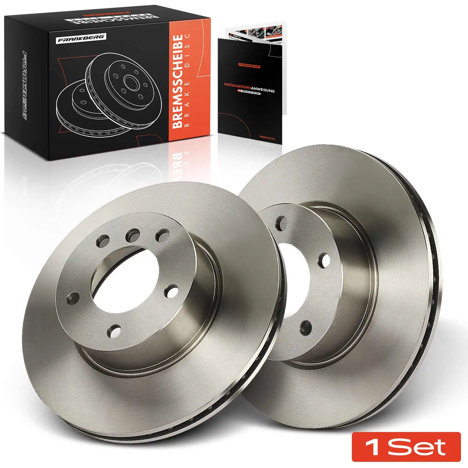 Frankberg 2x Disques de frein pour essieu avant pour BMW Série 1 Cabriolet E81 E87 E88 E82 E90 E93 E92 E91 E89 2004-2016 34116772669