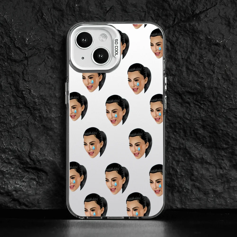 Funny K-Kimberly K-Kardashians Phone Case for iPhone 12 11 13 14 15 16 Max Pro Plus Laser Cover