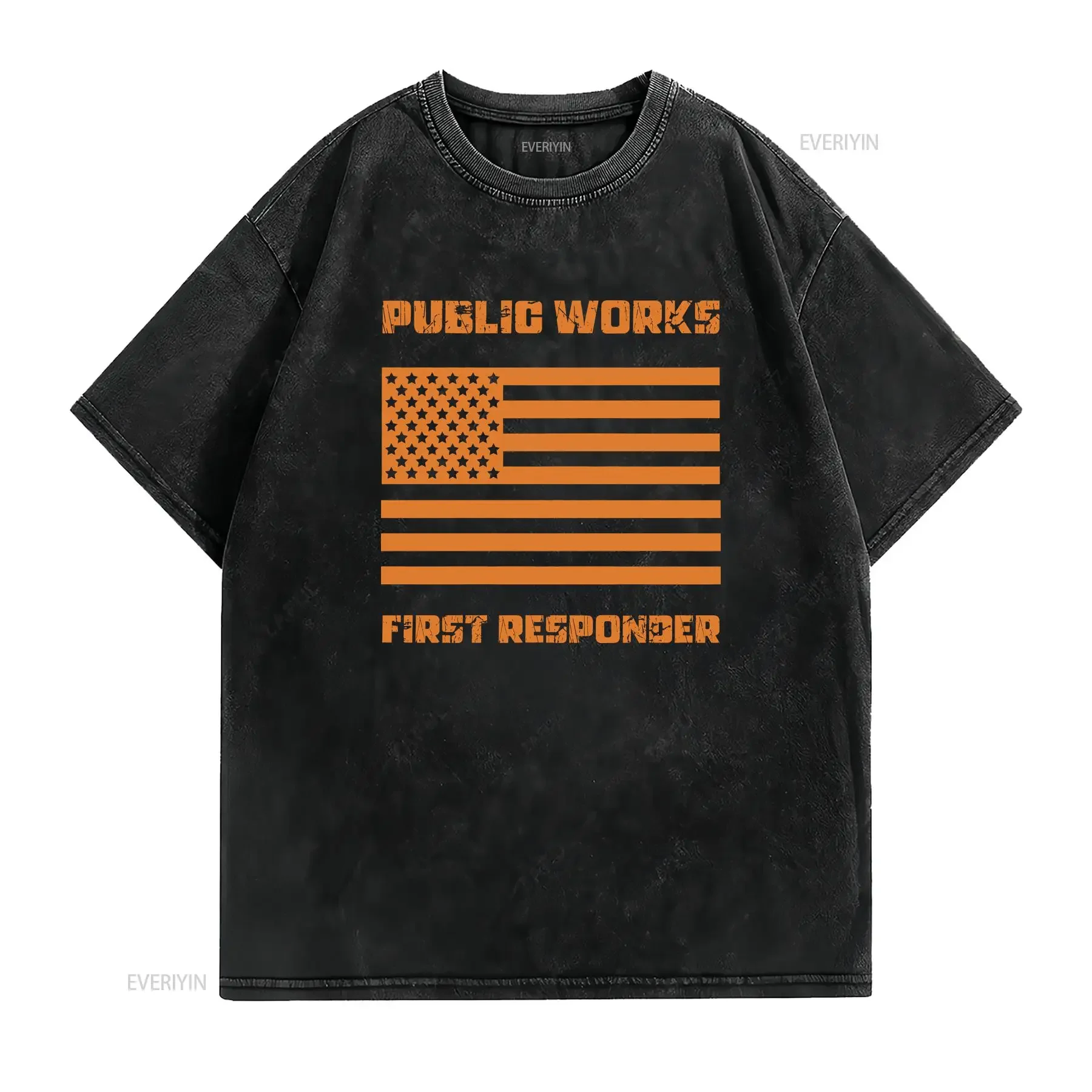 Public Works First Responder T Shirt for Director Emergency Response vintage Washed Breathable Stylish Versatile