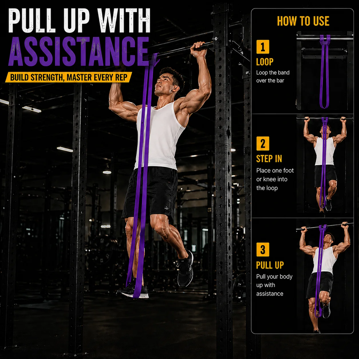   สายรัดช่วยดึงข้อ สายออกกำล - Yoga Fitness Resistance Band บทวิจารณ์และราคา