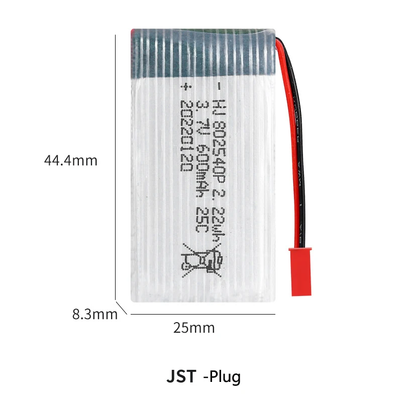 Li-ion Battery for Unmanned Aerial Vehicle Remote Control Aircraft Model Aircraft UAV Airplane Batteries 802540P 3.7V 600mAh