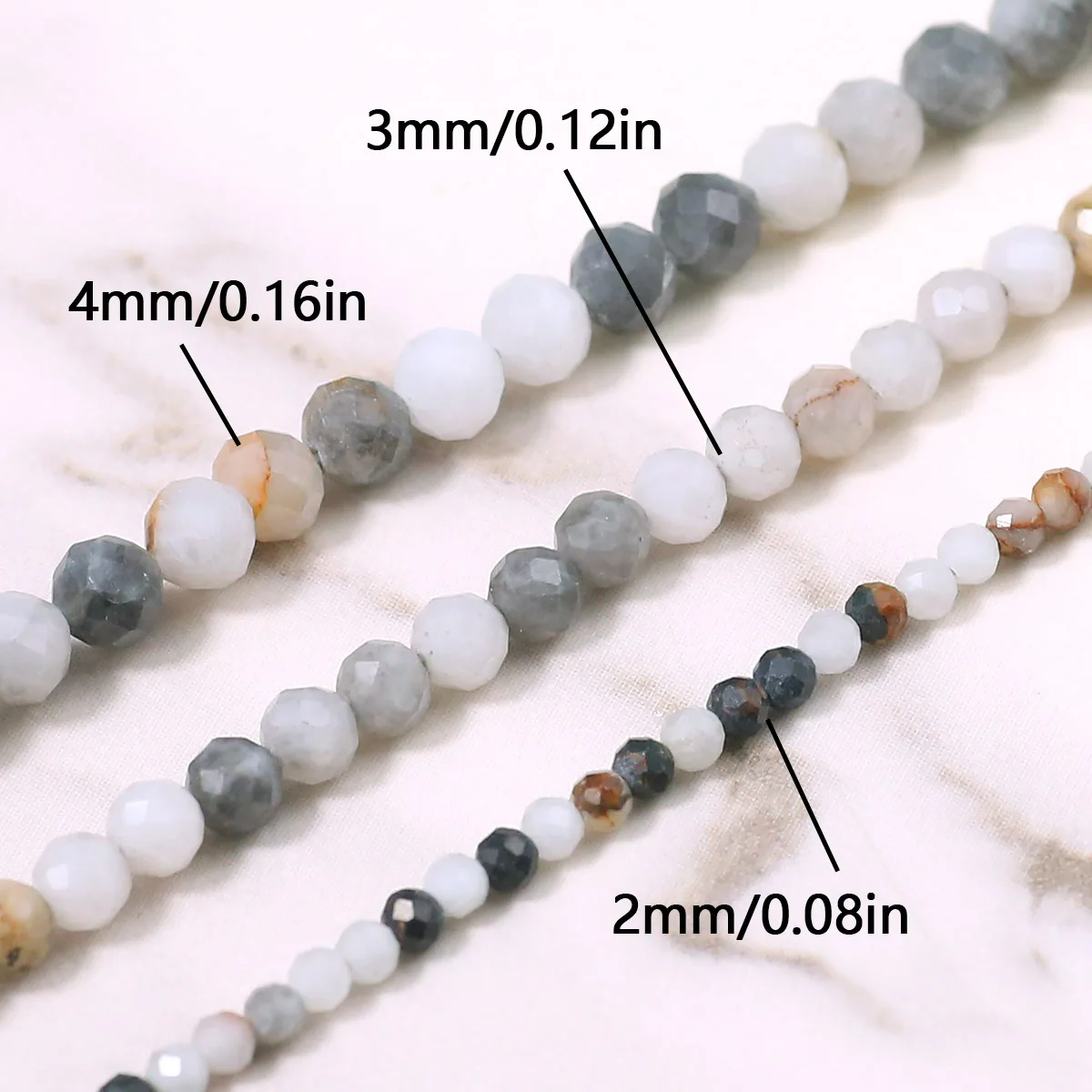 2/3/4mm Hawk Eye Round Cut Natural Stone Perfect for Making DIY Bracelets Necklaces Keychains and Various Jewelry Accessories