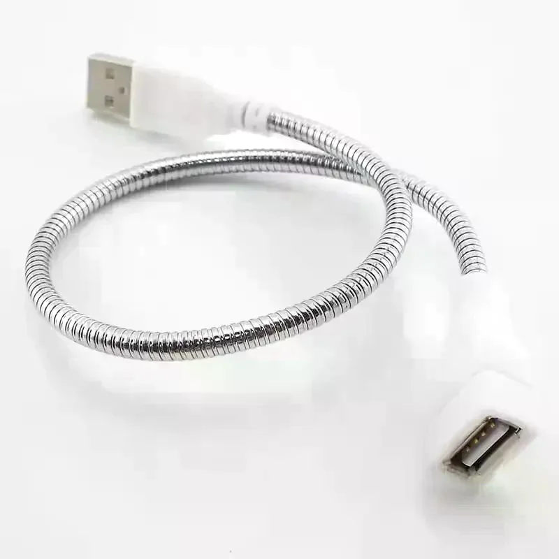 Male to Female USB Extension Cord M20 for Power Supply, LED Light, Fan, with Flexi Metal Hose