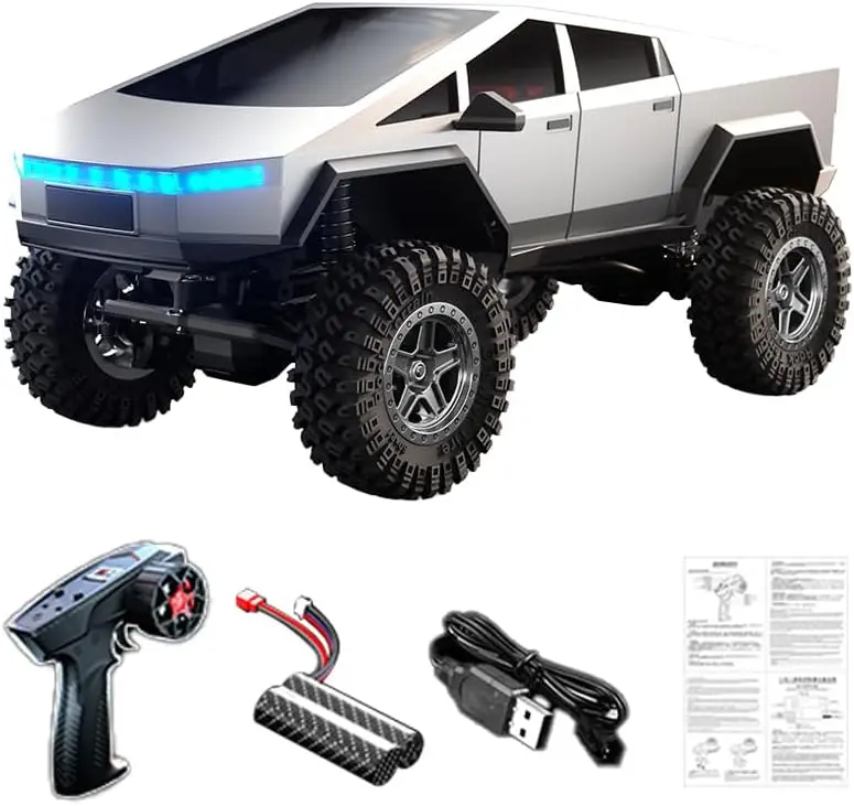 1:18 Scale 4WD High Speed Off-Road Remote Control Truck for Adults, 2.4GHz Waterproof Monster RC Car, Futuristic Design, Perfect Gift for RC Truck Enthusiasts