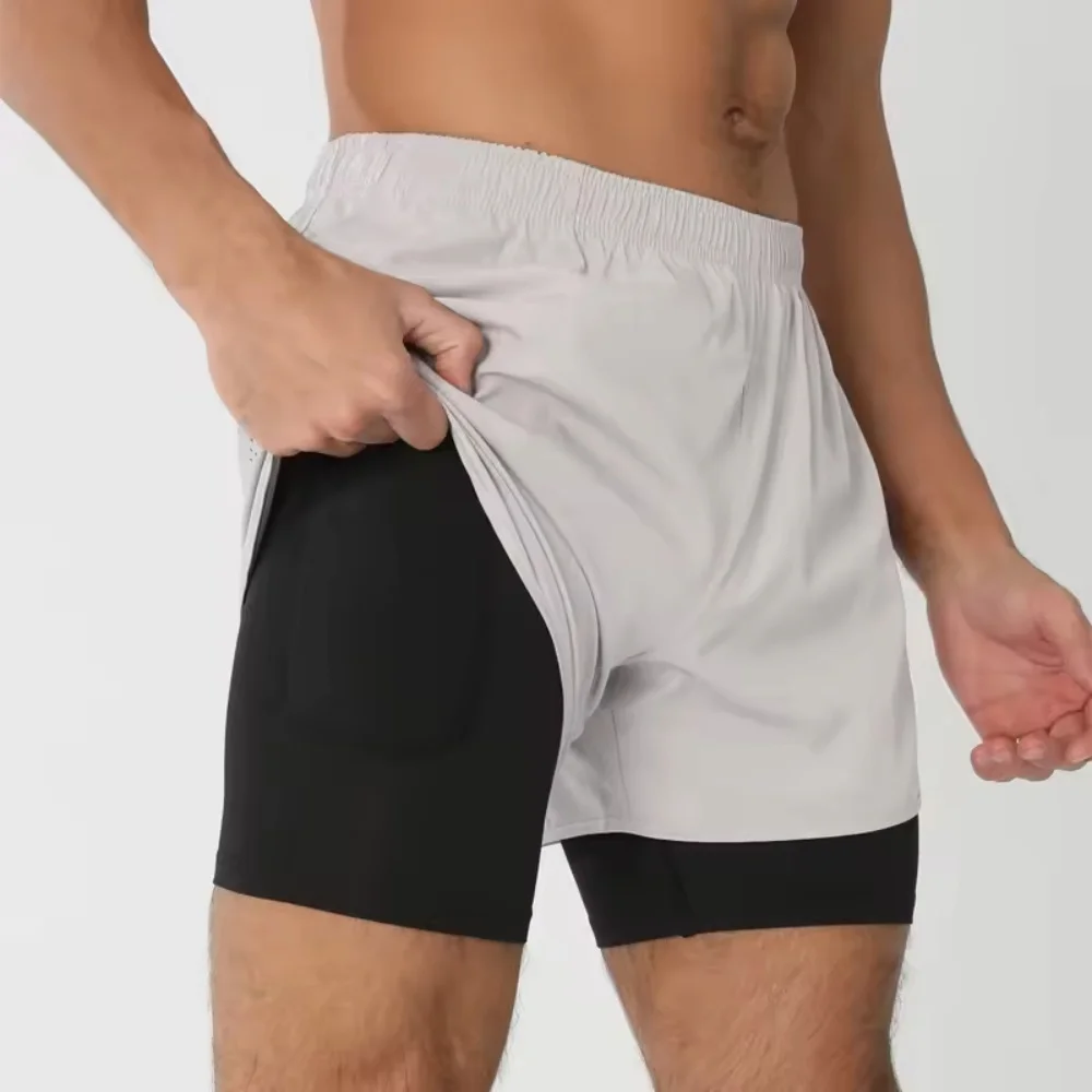 Gym Shorts Men Running Shorts with Liner Pockets Towel Loop Quick Dry Lightweight Workout Men's Breathable Athletic Sport Shorts