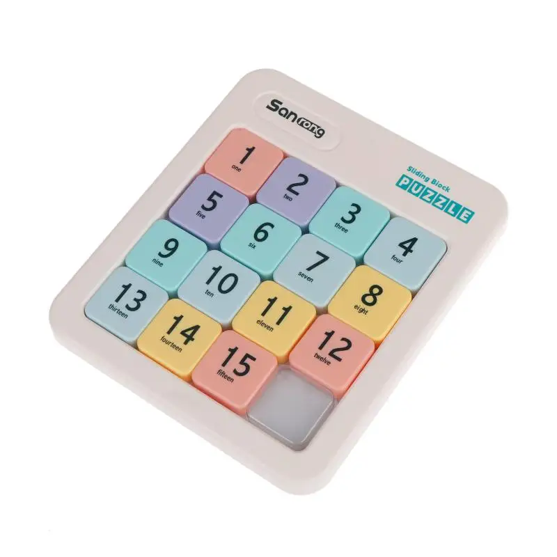 Magnetic Number Slide Puzzle 15 Cells Huarong Road Smooth Movable Blocks Fun Interactive Game for Family Gatherings