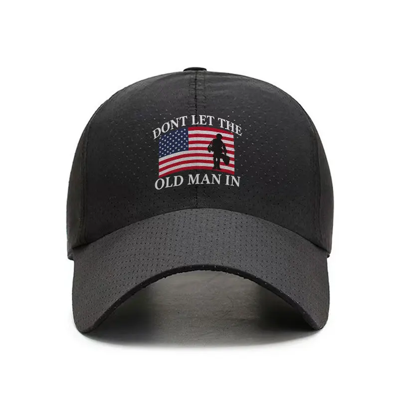 Dont Let The Old Man In American Silhouette Quick Dry Baseball Cap Casual Outdoor Hat