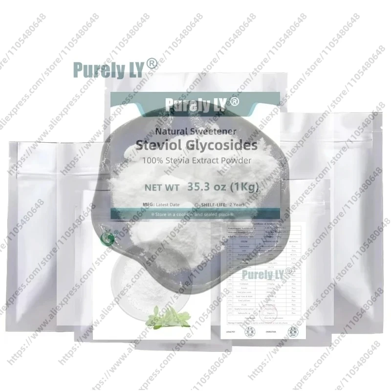 NO.114 100% Extrato de Stevia em Pó DIY para Produção Caseira de Steviosides em Pó - Preço de Fábrica AliExpress, Fornecimento Exclusivo