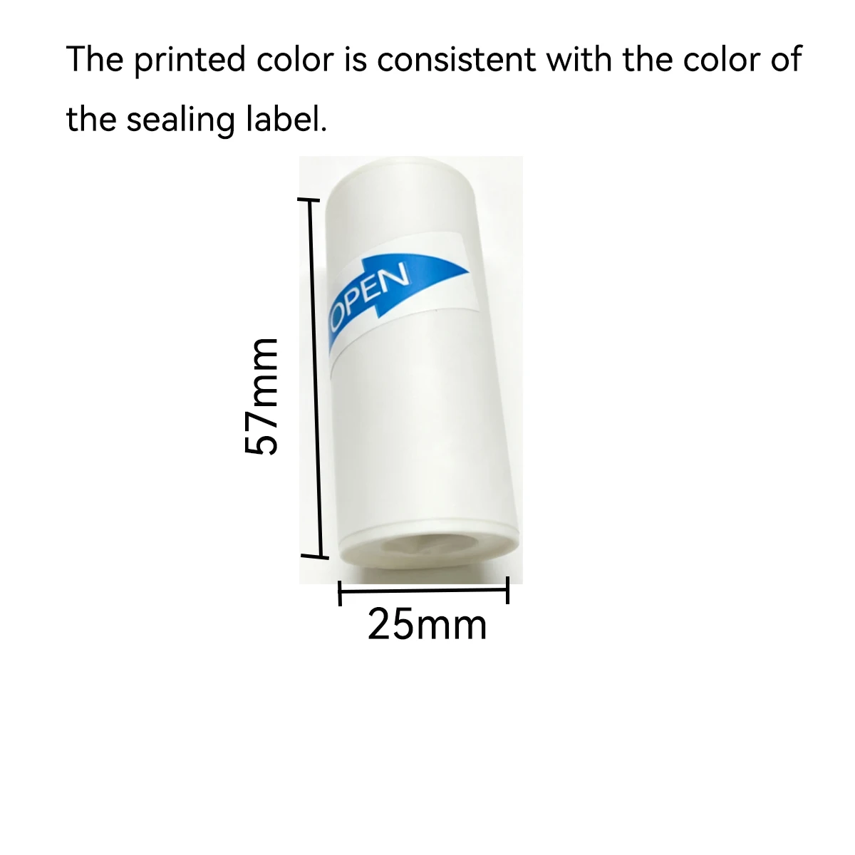 57x25mm Self Adhesive Color Developing Thermal Paper Roll Print Color Same as Seal Label Sticker Strong Adhesive POS Receipt Sti
