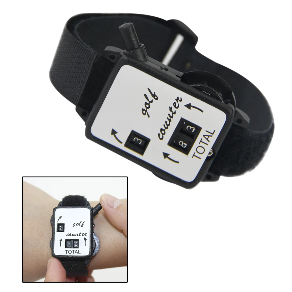 Golf Score Keeper with Wristband Watch Shaped Score Counter Portable Manual Score Keeper Watch for Golf Sport Teacher