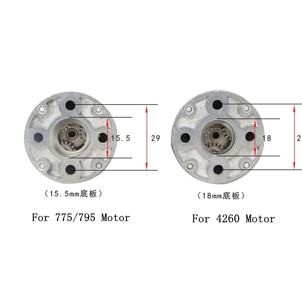 Caja de cambios planetaria de 42mm para Motor 775/795/4260, reductor de gran par, engranaje de Motor de Metal de 4/5mm, eje de 8/10MM