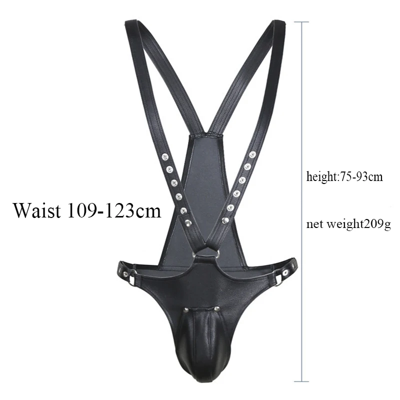 Men Leather Harness Leather Fetish Gay Adjustable Sexual Body Bondage Gay Clothing for Adult Sex Nightclub Wear Restraint Belts