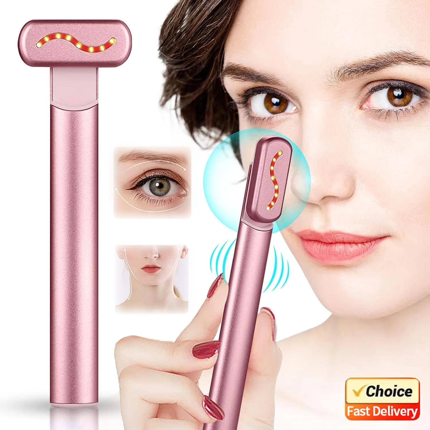 

Новинка 2026: Аппарат для микротоковой терапии EMS, лифтинга лица, с красным светом, массажер для глаз и шеи, для подтяжки кожи, против морщин, косметический инструмент