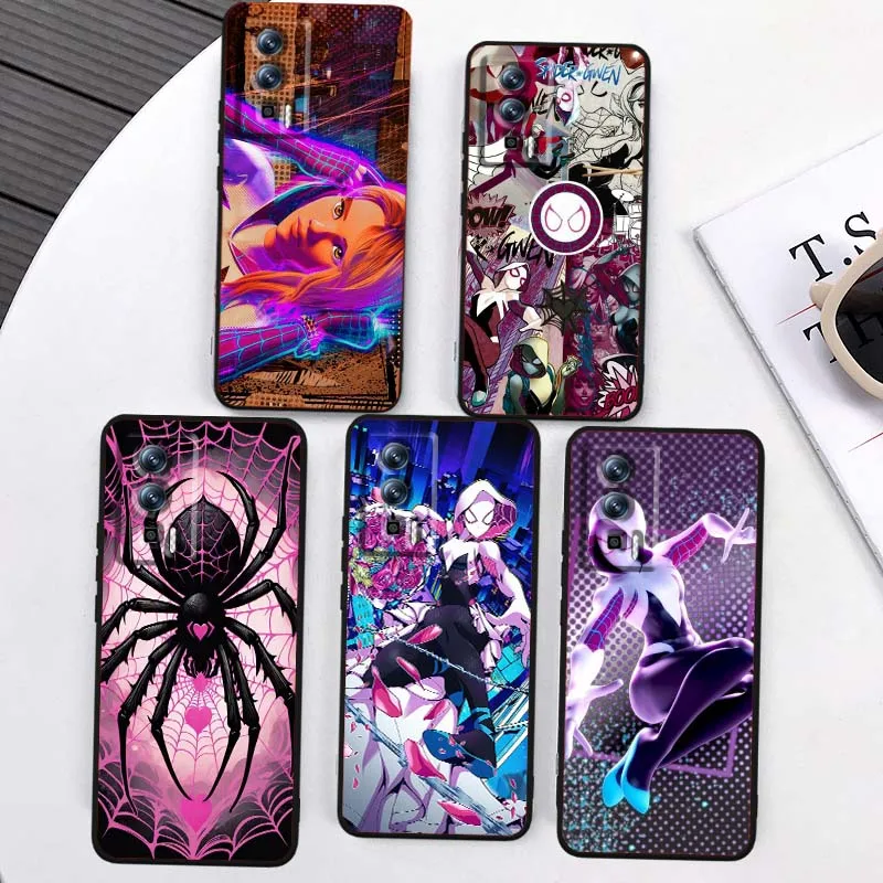 

Marvel Spider Gwen For Xiaomi Redmi 12 13C 12C 13 10C 9T A2 9A 9C 7A Note 10S 8T 10 9 8 Pro 4G 5G Black Phone Case