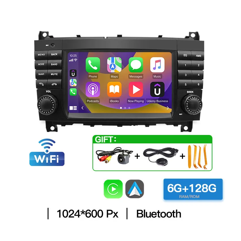 Voor Mercedes Benz W203 Klasse W169 B Klasse W245 Vito W639 GPS Navigatie WIFI Android 13 Draadloze Carplay Auto spelen Android Auto