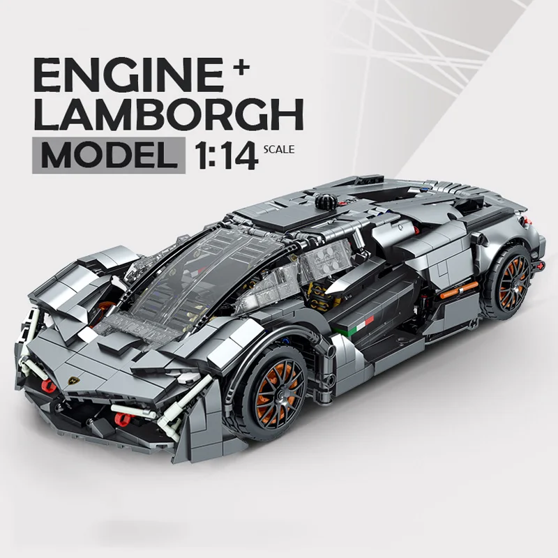 City Technical Lamborghinis Concept Racing Car Building Blocks Model Speed Sports Vehicle Assemble Moc Bricks Toy For Boys Gifts