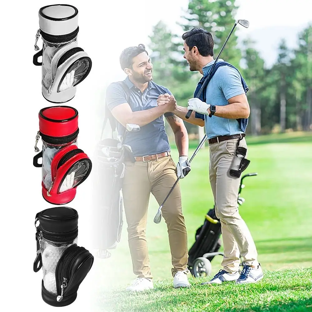 

Portable Golf Ball Waist Pack Waterproof Can Hold 3 Balls Golf Ball Storage Bag with Swivel Waist Belt Clip Mini