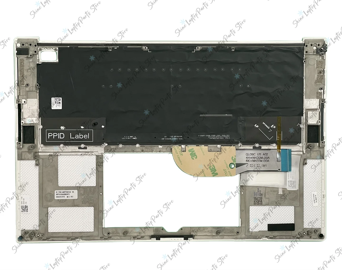 Imagem -05 - Laptop Capa Superior Case Keyboard Palmrest Dell Xps15 9500 9510 9520 9530 Precisão 5550 5560 5570 5580 us c