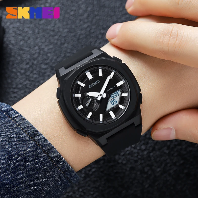 SKMEI New Digital movement DST Wrorld Time Watches Mens Countdown Chrono Wriswatch Waterproof 5 Alarms Date Clock reloj hombre