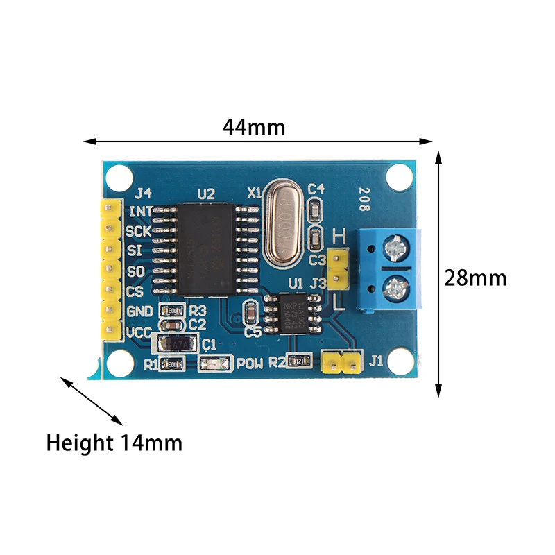 MCP2515 CAN Bus Driver Module Board TJA1050 Receiver SPI For 51 ARM Controller Interface Module For Arduino DIY Kit