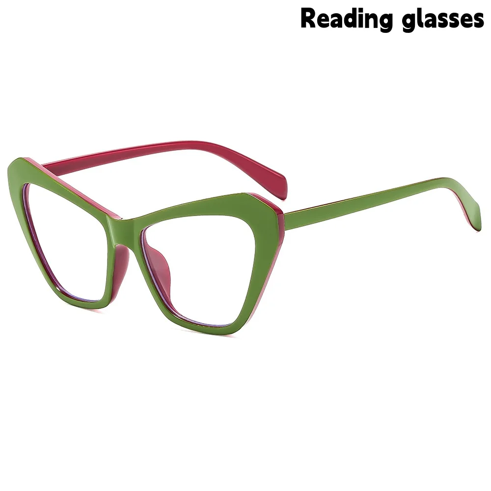Quirky Cat-Eye Style Eyeglass Frames for European and American Women, Personalized Reading Glasses