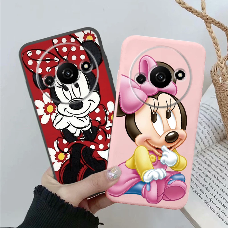 For Redmi A3 Phone Case Mickey Stich Minnie Donald Duck Anime Cover For Redmi A3 Shockproof Protective Silicone Soft Back Shells