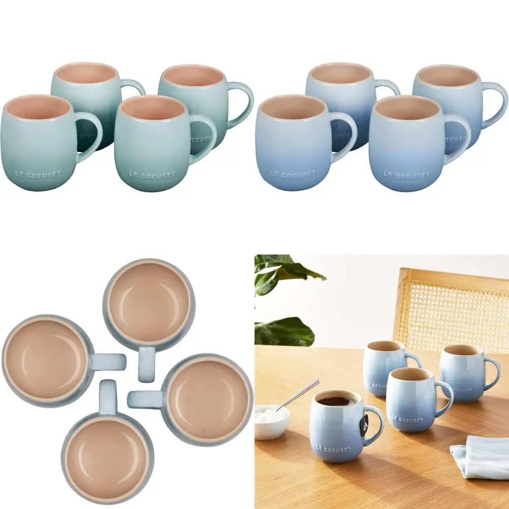 

Heritage Stoneware Mug Set - 4 Sea Salt 13oz Cups