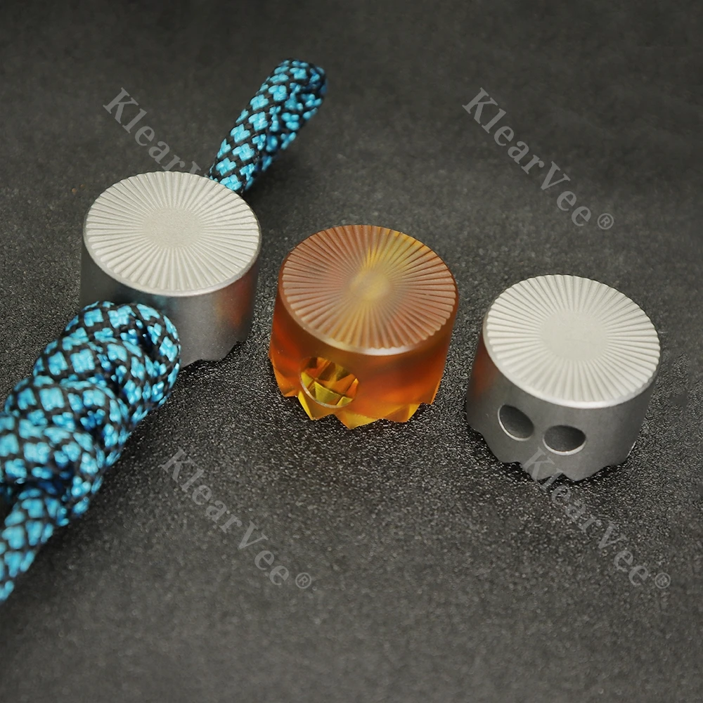 

Титановый сплав PEI пирамида паракорд тканый нож кулон двойное отверстие DIY кулон брелок EDC открытый инструмент аксессуар