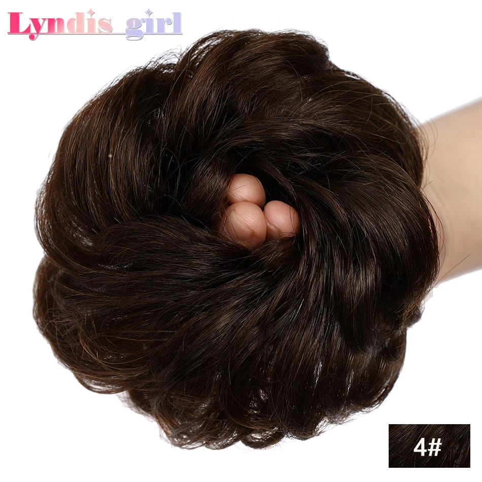 Extensions de chignon de cheveux humains pour femmes, postiches chignon, morceaux ultraviolets, désordonné, bouclé, élastique, chouchous