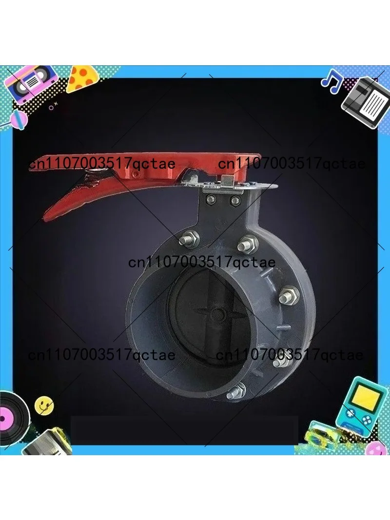 PVC Water Pipe Switch Valve 110PVC Plastic Door Flange Butterfly Water Stop Valve Gate Valve Turbine 160/90/75