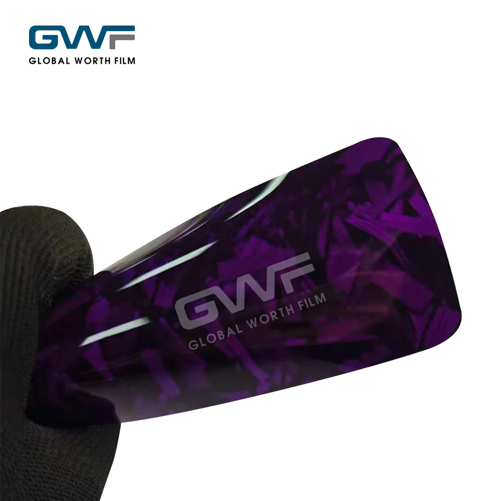 

Forged Purple Black Blue Silver Orange Red TPU PPF Film Self Adhesive Automotive Decorative Stickers