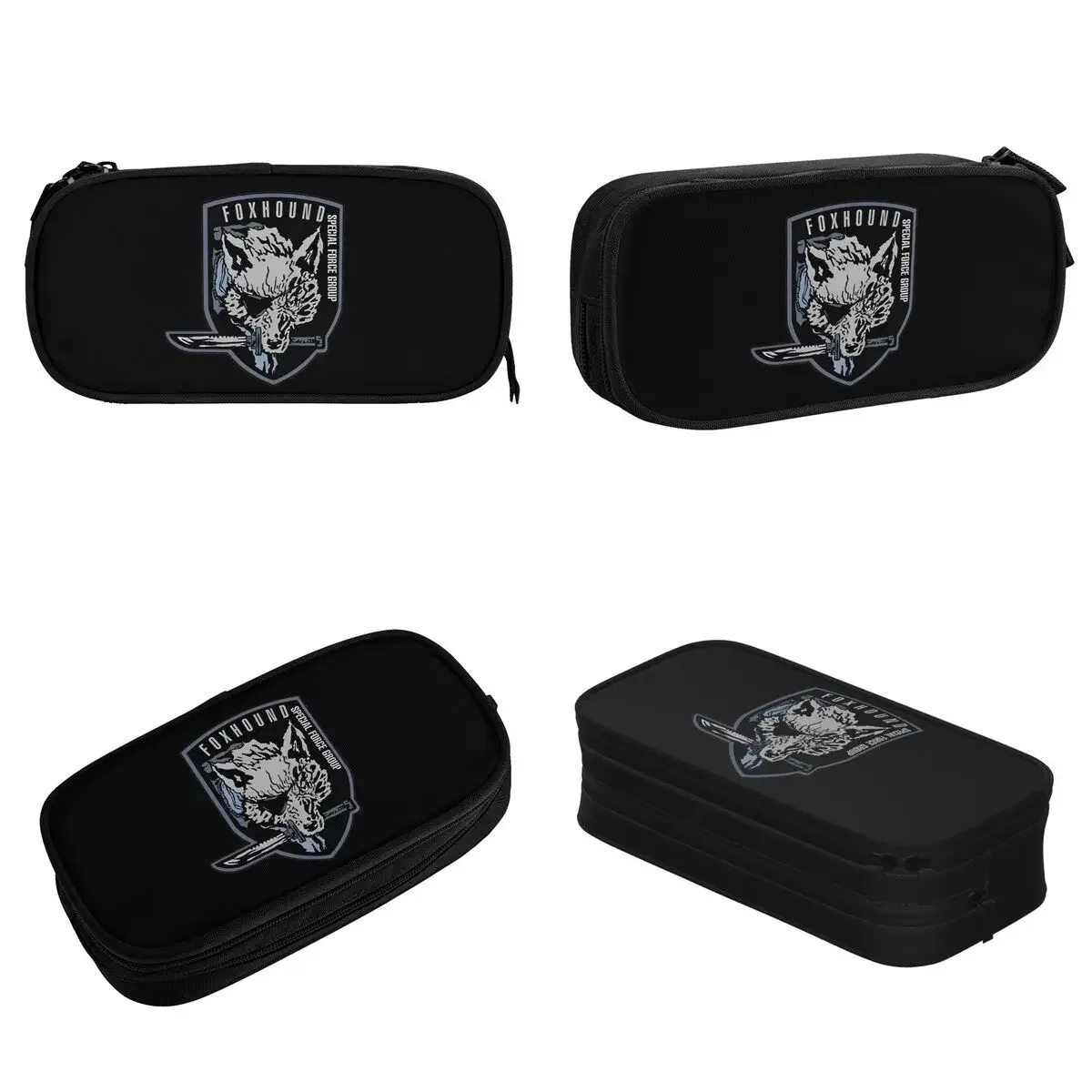 Gear Solid Fox Pencil Case MGS Game Gaming Pen Pencil Bags Girls Boys Large Storage Students School Cosmetic Pencilcases