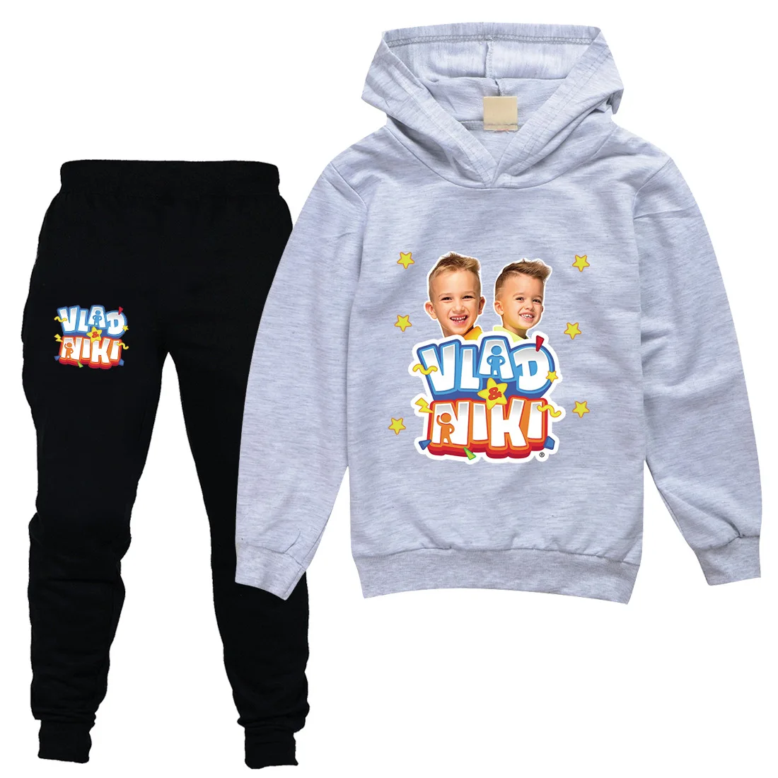 فلاد ونيكي هوديي الاطفال مقنعين البلوز + سراويل للجري 2 قطعة مجموعات الأولاد الكرتون الملابس المراهقين الفتيات ملابس غير رسمية
