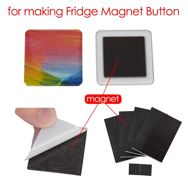 Rotating Style Square Badge Button Maker for DIY Making 50x50mm Badge Pins Art Crafts DIY Making Refrigerator Magnets Badge Pin