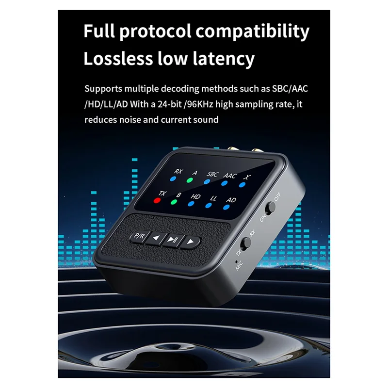 FULL-2In1 QCC 5,4 Bluetooth-адаптер Аудиопередатчик Приемник Самолет Аудиопередатчик 3,5 мм Аудиоприемник