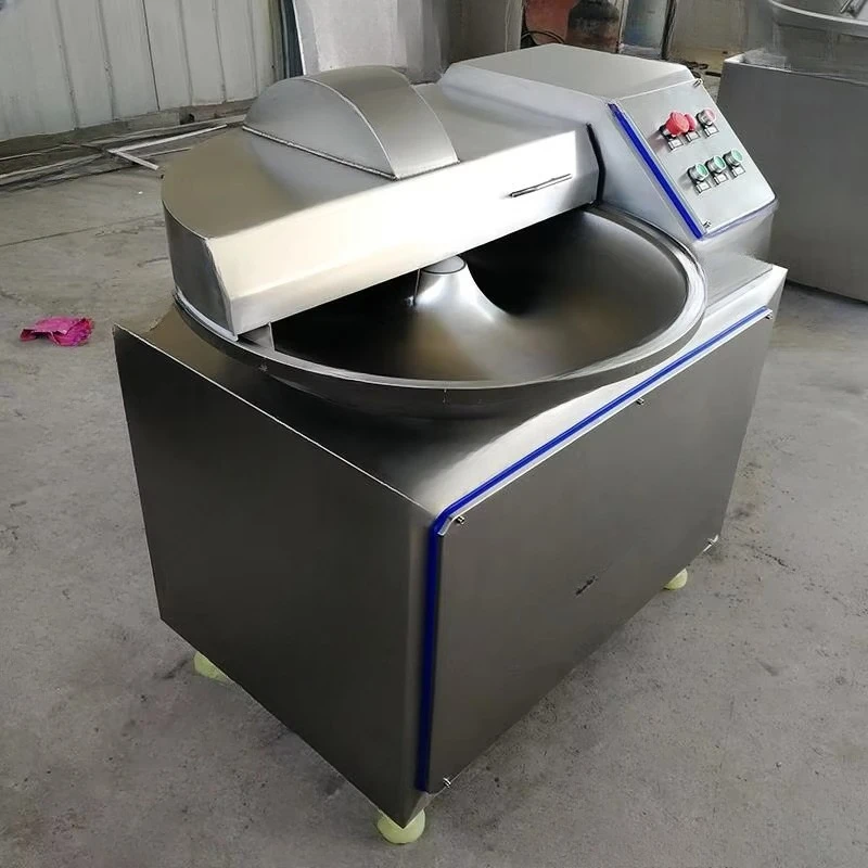 Automatic large and high speed sausage vegetable shredder vacuum meat bowl shredder