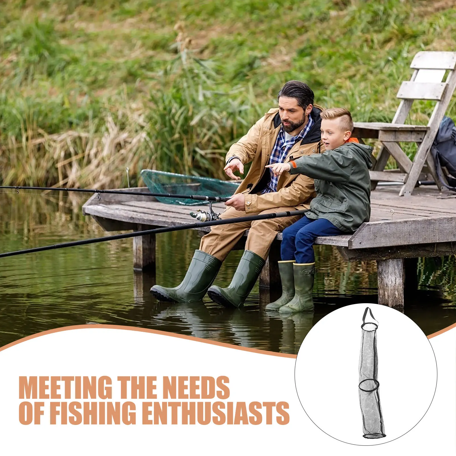 

Foldable Fishing Net Nylon Mesh Live Bait Bucket Portable Fish Guard Basket Lightweight Fishing Supplies Live Bait Bucket