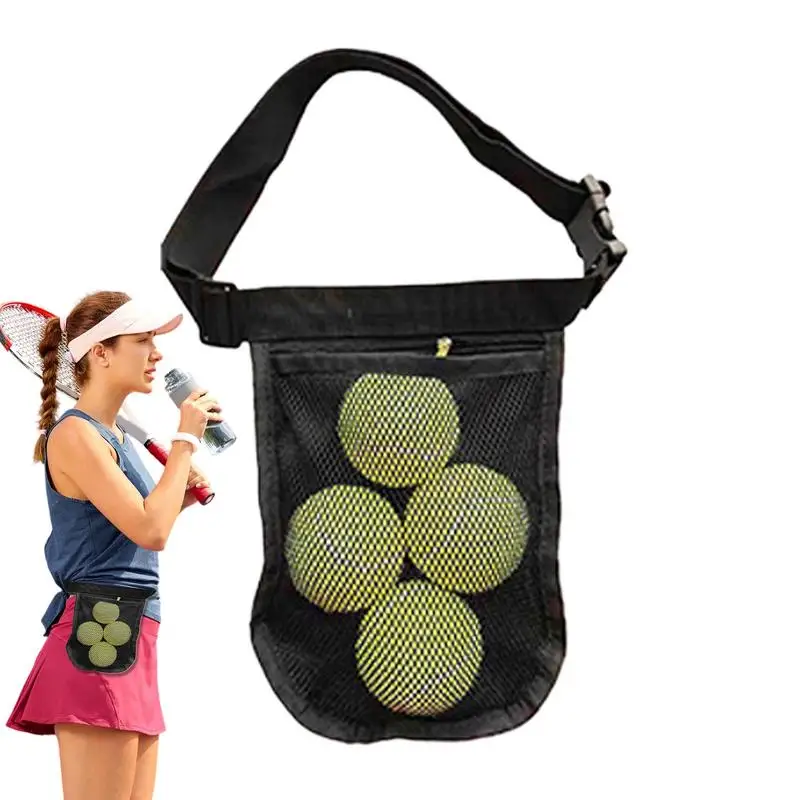 

Tennis Ball Holder Waist Pickleball Ball Picking Belt Bag Adjustable Golf Waist Bag For Competition Training Gym Pickleball