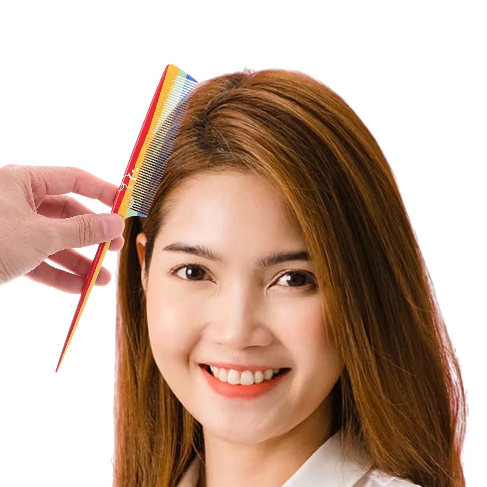 

Набор из 2 расчесок-хвостиков: легкие расчески с мелкими зубьями для укладки, разделения прядей и начеса, инструменты для парикмахерских для женщин и подростков