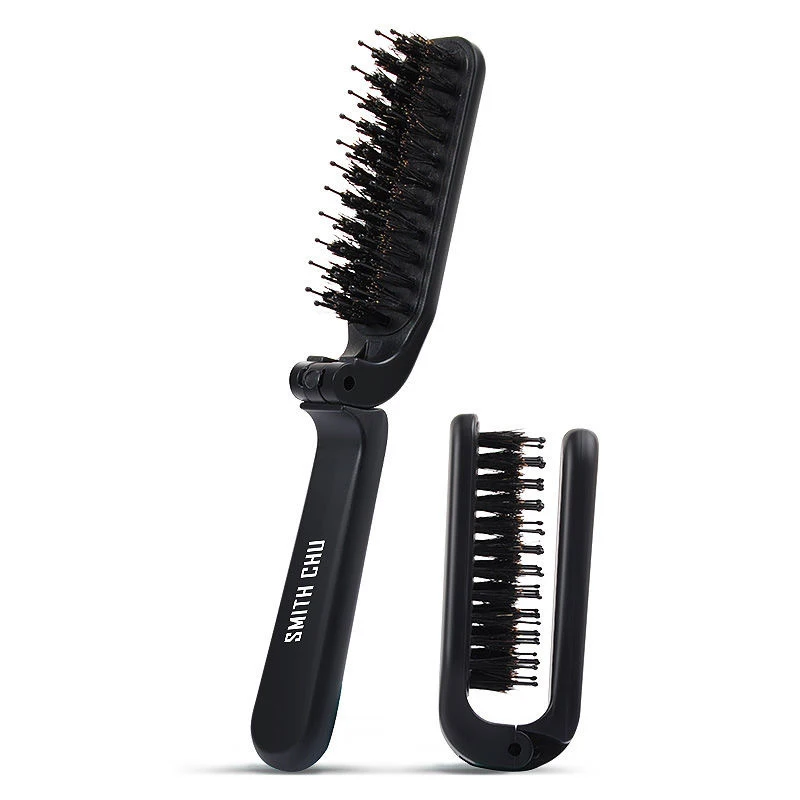 1PCS Soft Boar Bristle Beard Brush Hairdressing Hair Styling Comb For Beard Men's Shaving Brush Fold Beard And Mustache Brush