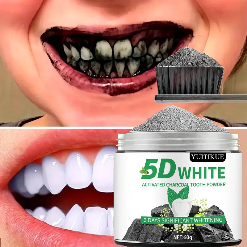 Bamboo Charcoal Teeth Whitening Powder - Natural Whitening for Men and Women Deep Clean, Fresh Breath Toothpaste for Daily Use