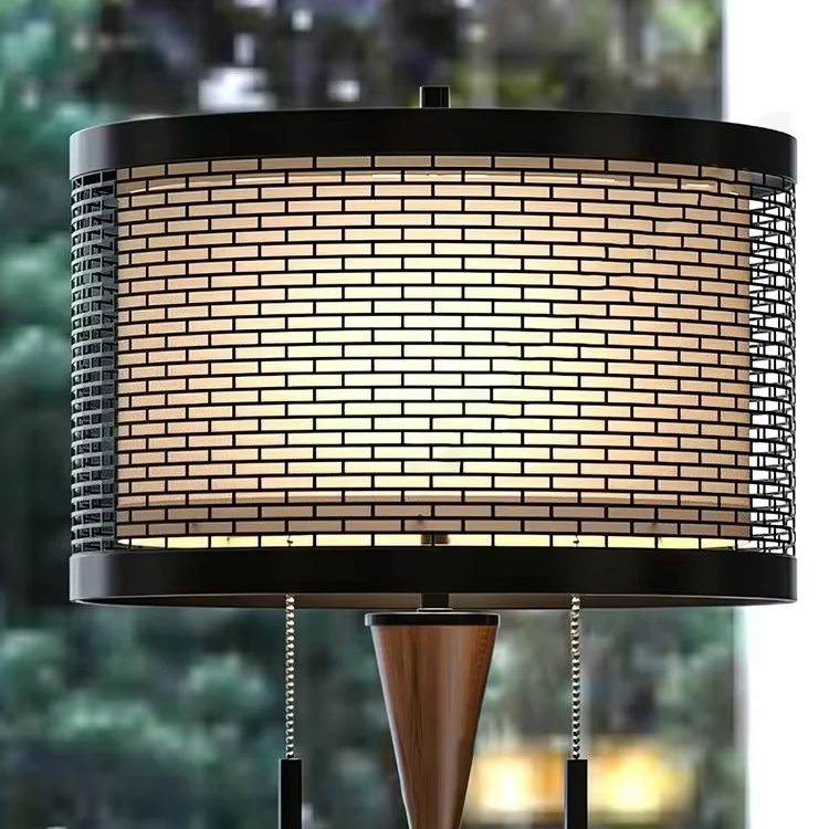 Custom Atmosphere Decoration Stainless Steel Base Desk Lamp Bedroom Study Lighting Wooden Desk Lamp
