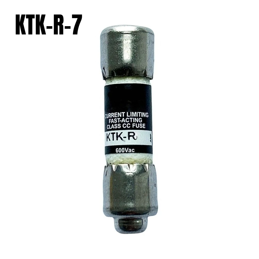 10PCS KTK-R-7 Fuse, 7A 600VAC Class CC Fast Acting Fuse, KTKR7 KTKR7A