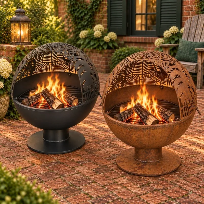 American retro brazier B & B camping courtyard bonfire stove old fire billiards fireball view bonfire basin