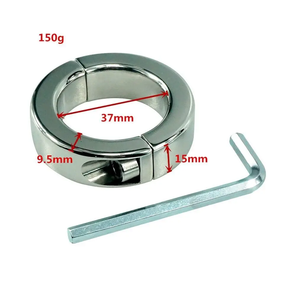 37MM Ball Stretcher Weight Man 304 Stainless Steel Enhancer Stretchering Ring Adult Games Sex Toy