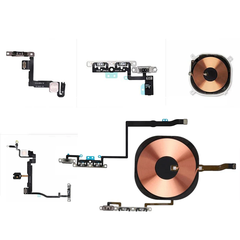 

AiinAnt кнопки питания/громкости, бесшумная беспроводная зарядка, фонарик, гибкий кабель питания для iPhone 11 Pro Max, ремонт деталей телефона