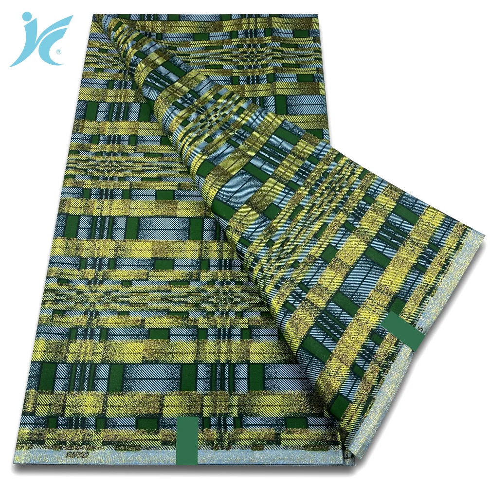 Premium-Baumwoll-Radianc, superweiche Drucke, schwerer Stoff, afrikanischer Wachsstoff, 100 % Baumwolle, hochwertiger Nigeria-Ankara-Stoff, 6 Yards
