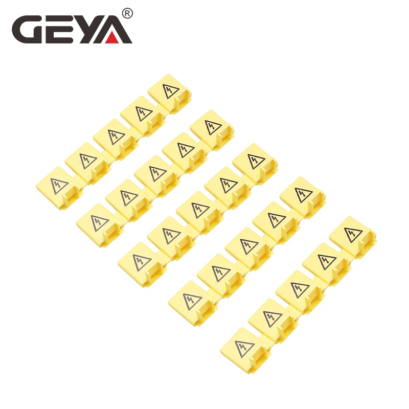 GEYA PIN TYPE MCB Busbar Protective Cover Teeth Busbar Protector Braces Terminal Caps 5 Teeths